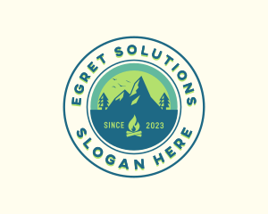 Mountain Outdoor Camping logo design