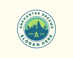 Mountain Outdoor Camping logo design