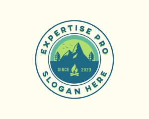 Mountain Outdoor Camping logo design