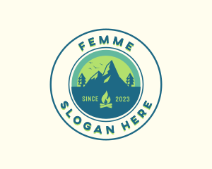 Mountain Outdoor Camping logo design