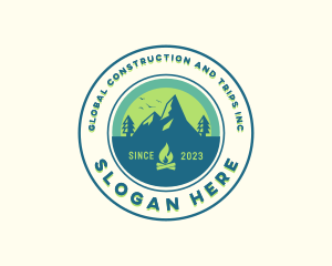Adventure - Mountain Outdoor Camping logo design