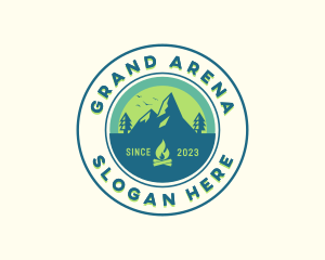 Mountain Outdoor Camping logo design