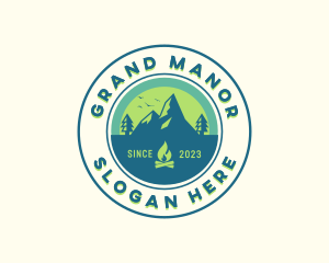 Mountain Outdoor Camping logo design