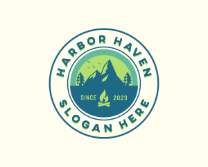 Mountain Outdoor Camping logo design