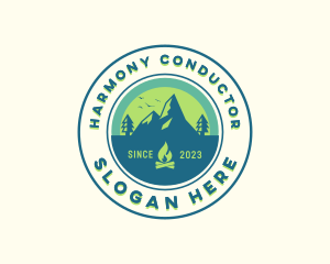 Mountain Outdoor Camping logo design