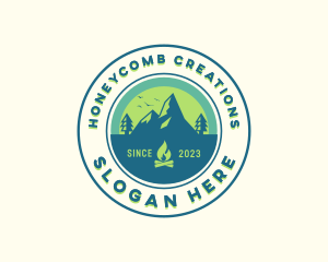 Mountain Outdoor Camping logo design