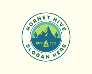 Mountain Outdoor Camping logo design