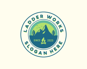 Mountain Outdoor Camping logo design