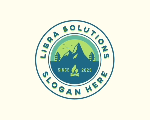 Mountain Outdoor Camping logo design