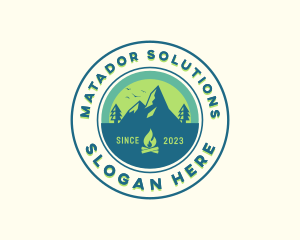 Mountain Outdoor Camping logo design