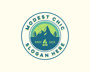 Mountain Outdoor Camping logo design