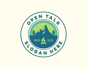 Mountain Outdoor Camping logo design