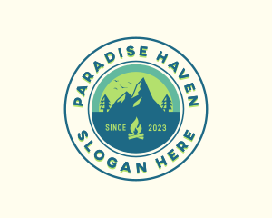 Mountain Outdoor Camping logo design