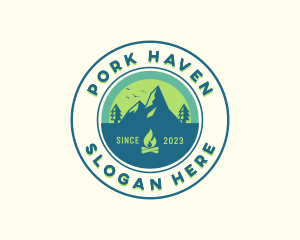 Mountain Outdoor Camping logo design