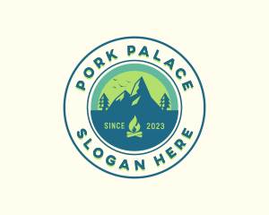 Mountain Outdoor Camping logo design