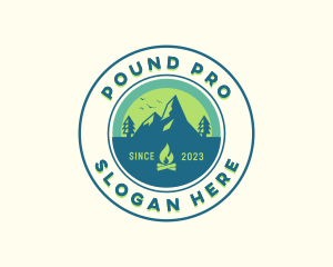 Mountain Outdoor Camping logo design