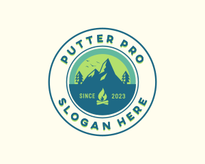 Mountain Outdoor Camping logo design