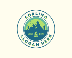 Mountain Outdoor Camping logo design