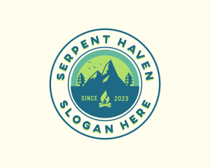 Mountain Outdoor Camping logo design