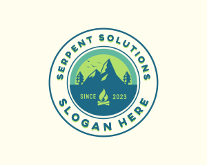 Mountain Outdoor Camping logo design