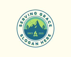 Mountain Outdoor Camping logo design