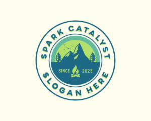 Mountain Outdoor Camping logo design