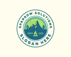 Mountain Outdoor Camping logo design