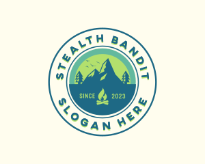 Mountain Outdoor Camping logo design