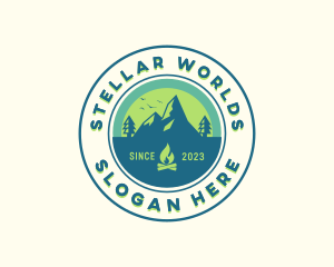 Mountain Outdoor Camping logo design