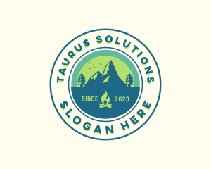 Mountain Outdoor Camping logo design