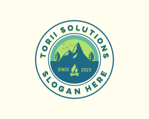 Mountain Outdoor Camping logo design