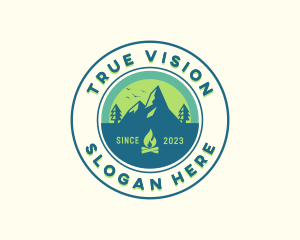 Mountain Outdoor Camping logo design