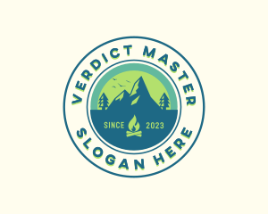 Mountain Outdoor Camping logo design