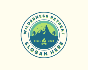 Camping - Mountain Outdoor Camping logo design