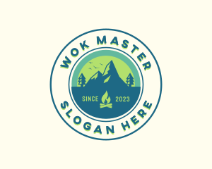 Mountain Outdoor Camping logo design