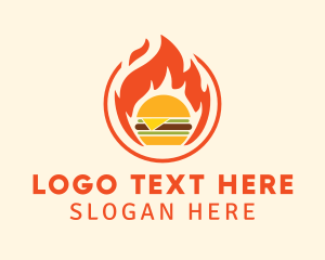 Flaming Burger Restaurant  Logo
