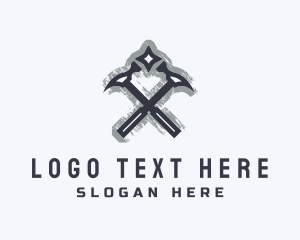Fixing - Rustic Hammer Tool logo design