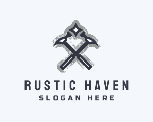 Rustic Hammer Tool logo design