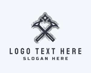 Rustic Hammer Tool Logo