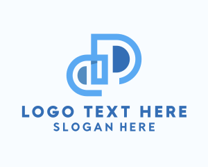 Telecom - Digital Modern Letter D logo design