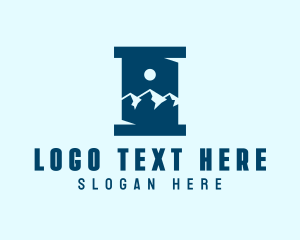 Tourism - Mountain Summit Letter I logo design