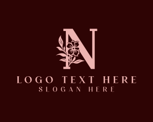 Organic - Beauty Spa Letter N logo design