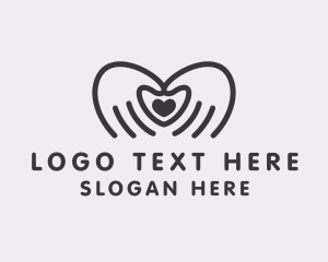 Hand - Heart Hands Therapy logo design