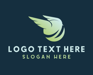 Freight - Gradient Wings Courier logo design
