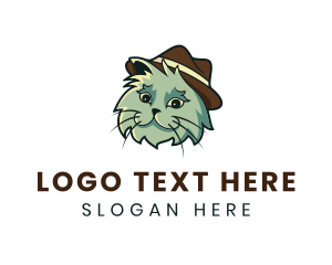 Classic - Retro Cute Cartoon Cat logo design