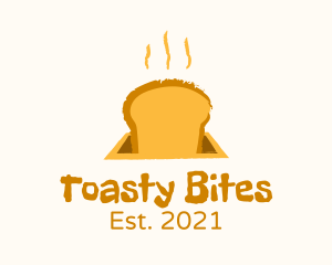Toaster - Toasted Bread Slice logo design