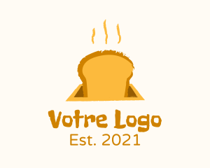 Snack - Toasted Bread Slice logo design