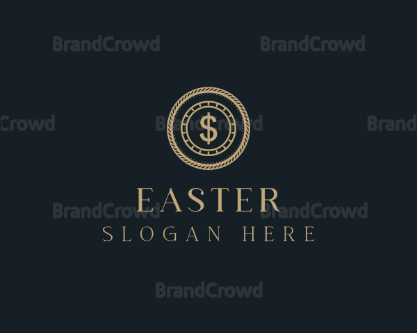 Luxury Gold Coin Logo