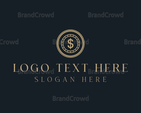 Luxury Gold Coin Logo