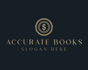 Bookkeeping - Luxury Gold Coin logo design